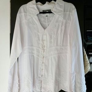 Inca Cottons White Embroidered Blouse